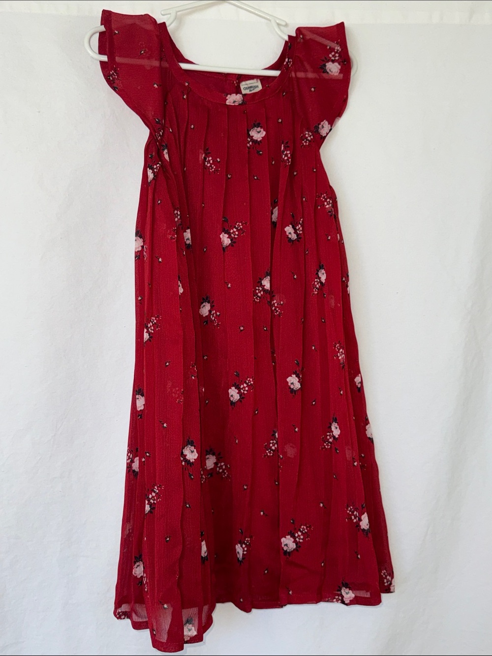 OshKosh B'gosh Red Floral Cap-Sleeve Dress